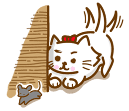 The cat loves taking a walk. sticker #12009617