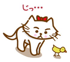 The cat loves taking a walk. sticker #12009626