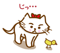 The cat loves taking a walk. sticker #12009626