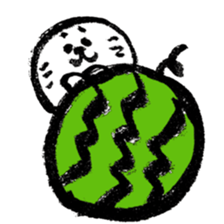 summer calligraphy pen seal life. sticker #12011250