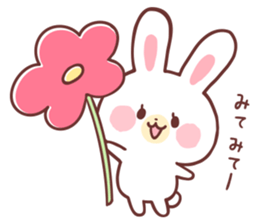 love love white rabbit 2 sticker #12011448