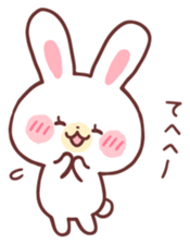 love love white rabbit 2 sticker #12011451