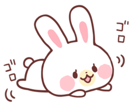 love love white rabbit 2 sticker #12011452