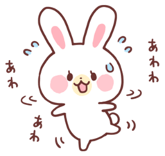 love love white rabbit 2 sticker #12011453