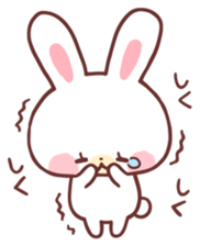 love love white rabbit 2 sticker #12011464
