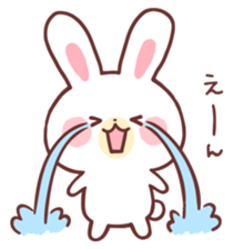 love love white rabbit 2 sticker #12011465