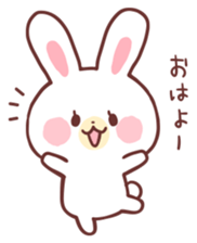 love love white rabbit 2 sticker #12011466