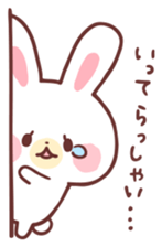 love love white rabbit 2 sticker #12011467