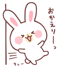 love love white rabbit 2 sticker #12011468