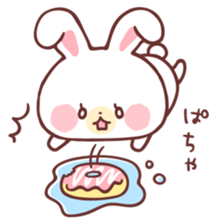 love love white rabbit 2 sticker #12011472