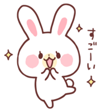 love love white rabbit 2 sticker #12011477