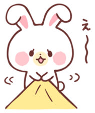 love love white rabbit 2 sticker #12011478