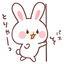 love love white rabbit 2 sticker #12011480