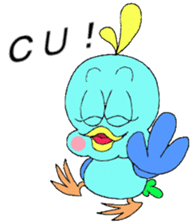 Happy Blue Bird [Fuku] English sticker #12012752
