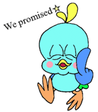 Happy Blue Bird [Fuku] English sticker #12012753