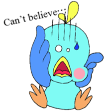 Happy Blue Bird [Fuku] English sticker #12012755