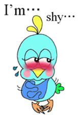 Happy Blue Bird [Fuku] English sticker #12012762