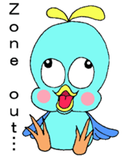Happy Blue Bird [Fuku] English sticker #12012763