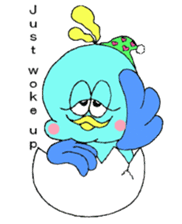 Happy Blue Bird [Fuku] English sticker #12012765