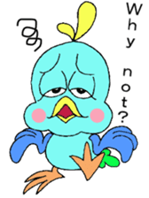 Happy Blue Bird [Fuku] English sticker #12012766