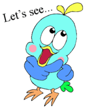 Happy Blue Bird [Fuku] English sticker #12012769