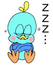 Happy Blue Bird [Fuku] English sticker #12012774