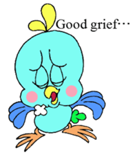 Happy Blue Bird [Fuku] English sticker #12012775