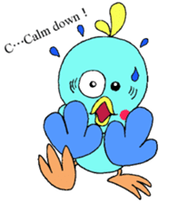 Happy Blue Bird [Fuku] English sticker #12012776