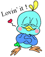 Happy Blue Bird [Fuku] English sticker #12012777
