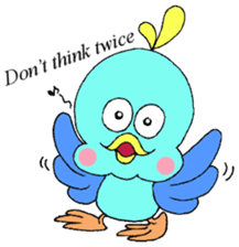 Happy Blue Bird [Fuku] English sticker #12012780
