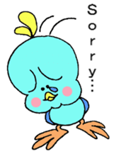 Happy Blue Bird [Fuku] English sticker #12012784
