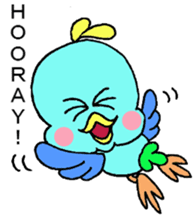 Happy Blue Bird [Fuku] English sticker #12012785