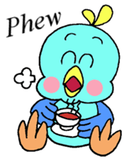 Happy Blue Bird [Fuku] English sticker #12012786