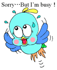 Happy Blue Bird [Fuku] English sticker #12012788