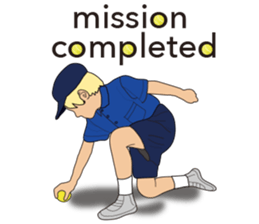 go for it! ball person sticker #12013326