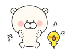 Move!KUMAMOTCHI7-Cute White Bear sticker #12013866