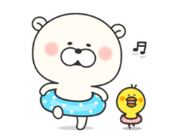 Move!KUMAMOTCHI7-Cute White Bear sticker #12013877