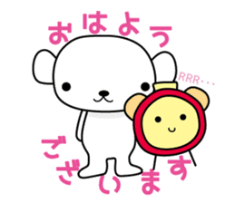 Bear white shiromaru sticker #12014502