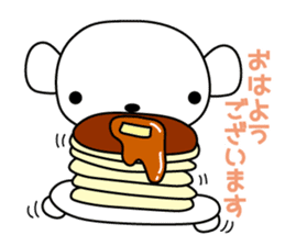 Bear white shiromaru sticker #12014503