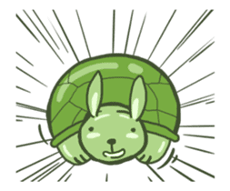 Green Little rabbit Turtle sticker #12014694