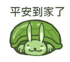 Green Little rabbit Turtle sticker #12014699