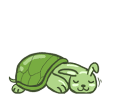 Green Little rabbit Turtle sticker #12014702