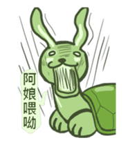 Green Little rabbit Turtle sticker #12014703