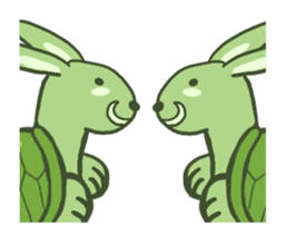 Green Little rabbit Turtle sticker #12014709