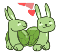 Green Little rabbit Turtle sticker #12014713