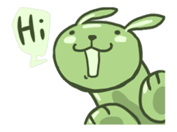 Green Little rabbit Turtle sticker #12014715