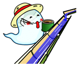 Summer tradition "cool ghost" sticker #12014765