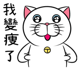 Stupid Fat White Cat 2 sticker #12015081