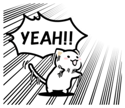 Exaggerated cats! sticker #12015735