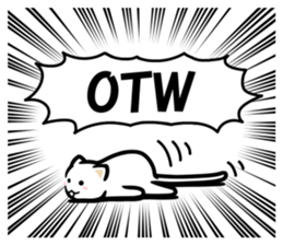 Exaggerated cats! sticker #12015739